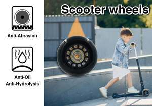 Roues de patins à roulettes en PU 90 mm 88A, haute résilience, durables, résistantes à l'usure, roues de remplacement pour le fitness, patinage fluide à grande vitesse - Product Image 6