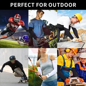 Manchons de cyclisme personnalisés avec impression de texte, protection anti-UV, unisexe, pour adultes, manchons de compression sportifs - Product Image 6
