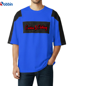 Camiseta Personalizable de Moda para Hombre, Talla Grande, Amarilla y Negra con Mangas en Contraste, Diseño en Blanco Multicolor Personalizado - Product Image 6