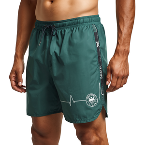 Versatile Men's Nylon Shorts with Forest Pulse Graphics and Advanced <b>Athletic</b> Comfort Design - Product Image 3