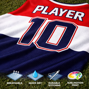 ชุดฟุตบอลสโมสรทีมชาย ไซส์ใหญ่ แห้งเร็ว ระบายอากาศได้ดี ผ้าโพลีเอสเตอร์ 100% สั่งทำได้ ปักชื่อผู้เล่น - Product Image 4