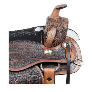 100% Original cuir Western Pleasure Trail équitation selle ombragée Portable équitation selle avec accessoires assortis en vrac - Product Image 5