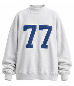 77 Custom <b>Women</b> Varsity Mock Neck Sweatshirt Polka Dot Gingham Patch Embroidered Collegiate <b>Pattern</b> College Apparel - Product Image 1