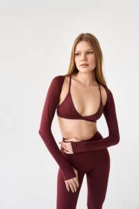 Wholesale Women's Cropped Shoulder <b>Shrug</b> Long Sleeve Open Front Slim Fit Stretch Knitted Casual Layering <b>Top</b> Polyester Spandex - Product Image 1