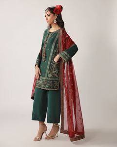 Salwar Kameez para Mujer con Diseño Elegante Bordado 651, Viscosa de Primera Calidad, Secado Rápido, Absorbe la Humedad, Sin Arrugas, para Fiestas y Protección Solar - Product Image 1