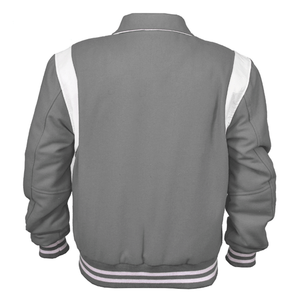Top Notch Men's Varsity <b>Jacket</b> Stand Collar Wool Blend Front Logo Windproof Eco-Friendly Vintage - Product Image 2