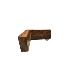 Estante de Almacenamiento para Cubiertos de Madera en Forma de L, Acabado Marrón Café de 2 Pulgadas, Madera de Sheesham Resistente, Estilo Rústico Francés, Cinco Niveles - Product Image 1