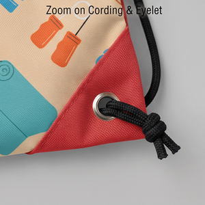 100% Polyester Canvas Drawstring Bags Lightweight Casual Waterproof Drawstring Exercise <b>Backpack</b> - Product Image 5