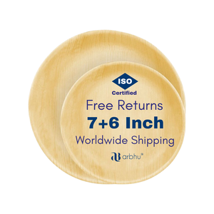 Premium Areca Leaf Plates Round Biodegradable <b>Disposable</b> Palm <b>Tableware</b> Eco Friendly Dinnerware For Restaurant Services - Product Image 1