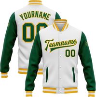 Veste universitaire en satin brodé de haute qualité pour hommes, veste en satin de laine tendance, col montant, boutons, coupe-vent, respirante, toutes tailles