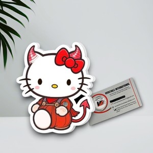 Extensions de cils magnétiques en acrylique Hello Kitty Demon, motifs papillon, diamant, carré, fleur, cœur, écologiques – Vente chaude - Product Image 4