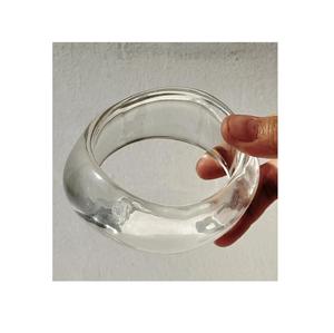 Bracelet jonc en résine acrylique transparente de qualité exceptionnelle pour femme, style vintage, sans nickel, design unique, idéal pour les fêtes, fait main - Product Image 5