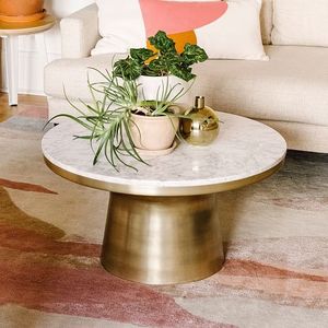 Modern glam furniture elegant <b>centre</b> <b>table</b> decorative furniture home decor <b>table</b> marble texture <b>table</b> gold frame <b>table</b> round - Product Image 5