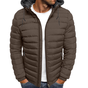 Veste d'hiver matelassée personnalisée pour homme, manteau rembourré léger et chaud, streetwear décontracté d'extérieur, fabrication OEM ODM sous marque privée - Product Image 6