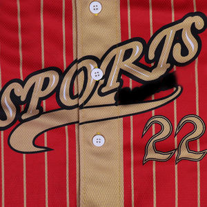 เสื้อเบสบอลผู้ชายปักโลโก้/สีตามสั่ง ชุดกีฬาส่วนตัว ป้องกันรอยยับ ระบายอากาศได้ดี สวมใส่สบาย - Product Image 5