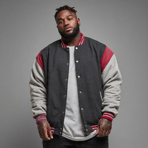 Button Down Plus Size Varsity <b>Jacket</b> <b>Men</b> Crew Neck <b>Long</b> Sleeve Varsity <b>Jackets</b> <b>Men's</b> Windproof Varsity <b>Jacket</b> <b>Mens</b> - Product Image 3