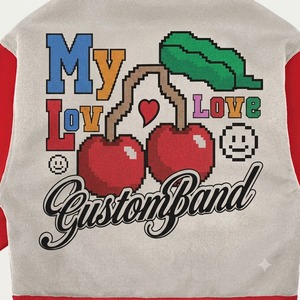 Custom Logo Sporty Men's Letterman Jacket with Stand Collar Leather Sleeves Embroidery Waterproof Reversible Winter Style - Product Image 3