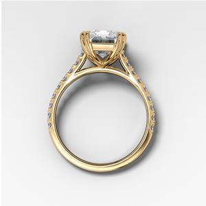 2 CT Radiant Lab Grown Diamond Hidden Halo <b>Ring</b> 10K 14K 18K Solid Gold 925 <b>Silver</b> Pave Engagement <b>Ring</b> Wholesale Manufacturer - Product Image 3