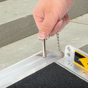 5FT Non-Skid Folding Aluminum Mobility Ramp Non-Skid Traction <b>Scooter</b> Handicap Wheelchair Steps <b>Suitcase</b> Handle Supports 600 Lbs - Product Image 6