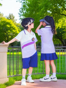 Uniformes d'été personnalisés pour les élèves du primaire, uniformes pour les enseignants de maternelle, uniformes de classe de première année, en coton - Product Image 5