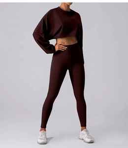 Conjunto Deportivo para Mujer, Ligero, de Color Sólido, de Secado Rápido, para Gimnasio, Entrenamiento, Fitness, Running, Yoga, Venta al Por Mayor, Transpirable - Product Image 2