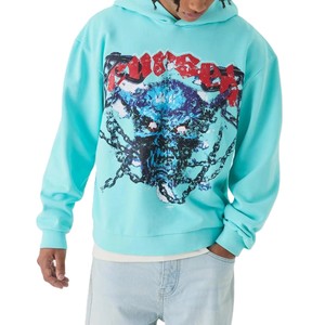 Printed Custom Graphic Hoodie High Quality Wholesale OEM Logo Printing 100% Cotton Fleece Streetwear Men's Best Selling Apparel - Product Image 1