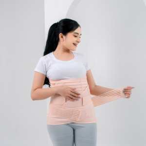 Ceinture de Maternité Ajustable 3-en-1 Supérieure : Corset Post-partum, Bande Abdominale et Ceinture Pelvienne Élastique en Coton Lavable - Product Image 1