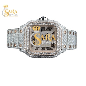 Reloj de Moissanita con Números Romanos de 41 mm, Suministro Directo de Fábrica, para Hombre y Mujer, Disponible a Precio Accesible desde India - Product Image 1