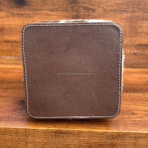 New Arrival Multi-function Hand <b>Tooled</b> <b>Leather</b> Travel Jewelry Case Cowhide Square Jewelry Box for Necklace Gift Earrings Rings - Product Image 5