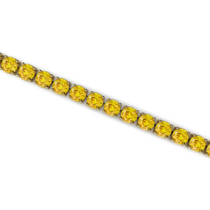 Pulsera de Tenis de Oro de 14K con Zafiro Amarillo Natural, Gema Preciosa, Joyería Fina Personalizada 2026, Regalo de Lujo para Fiestas - Product Image 1