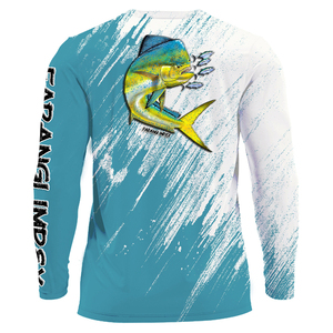 Custom Low MOQ Unisex Fishing <b>Shirt</b> Plus Size Long Sleeve Breathable Lightweight Mahi <b>Fish</b> Pattern Long Sleeve Hiking <b>T</b> <b>Shirt</b> - Product Image 1