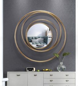 Modern <b>Round</b> <b>Wall</b> <b>Mirror</b> Brass Frame Decorative Circular Design for Home Interior Iron <b>Mirror</b> for Home Interior - Product Image 5