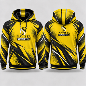 Sweat-shirt à capuche pour homme Navista Sports, impression par sublimation intégrale, design géométrique, séchage rapide, polyester, sportif, streetwear d'hiver - Product Image 6