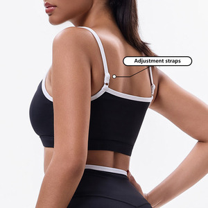 Ensemble de yoga uni pour femme, legging taille haute et crop top, sans couture, en Spandex et Polyester, 2 pièces, tenue de sport, col carré, fitness - Product Image 5