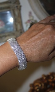Hermosa Pulsera de Diamantes Moissanite de Forma Redonda, Plata de Ley 925, Pulsera Personalizada, Regalo de Boda - Product Image 2