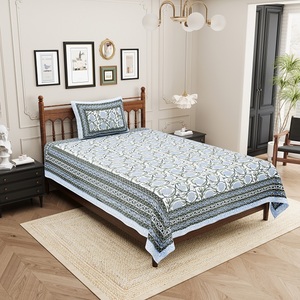 HEAVENBIRDS Nouveaux draps plats gris imprimés personnalisés avec motif végétal, ensemble de 1 housse de coussin, 300 fils, 100 % coton, style nature écologique - Product Image 3