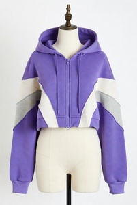 Women's <b>Cropped</b> Hoodies Top Fashionable Anti-Shrink Breathable Feature for Casual Wear Pullover Women's Clothing Crop Top Hoodie - Product Image 2