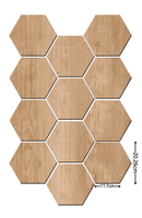 Autocollant mural hexagonal SXP-PVC, grain de bois, marbre, auto-adhésif, panneau mural décoratif, imperméable, décoration murale DIY