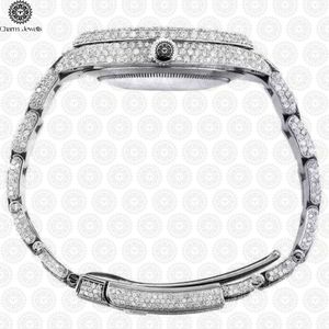 Montre de luxe pour homme Charm Jewells en acier inoxydable 40 mm, analogique, mécanique, verre saphir, fermoir papillon lumineux, étanche 10 bars - Product Image 2