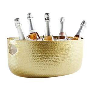 Round Shape Metal <b>Ice</b> <b>Bucket</b> Gold Coated Wine Bottle Chiller <b>Champagne</b> <b>Ice</b> <b>Bucket</b> for Barware And Parties Use - Product Image 5