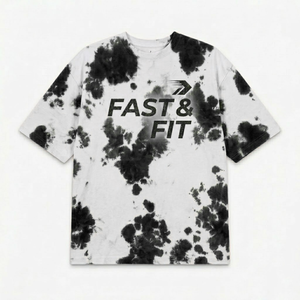 T-shirts pour hommes en coton délavé à l'acide, personnalisables avec logo, de haute qualité, séchage rapide, pour l'été - Product Image 3