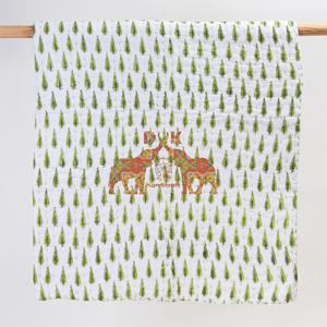 ผ้าห่มเด็ก Kantha ล่าสุดผ้าฝ้ายใบมือบล็อกพิมพ์แบบกําหนดเองผ้านวมเด็กทําด้วยมือนุ่มน้ําหนักเบา - Product Image 2