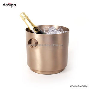 Wholesale Customized <b>Gold</b> Stainless Steel Classic Metal Round <b>Ice</b> <b>Bucket</b> Lid 3L Capacity Eco-Friendly Camping Beverage Container - Product Image 2