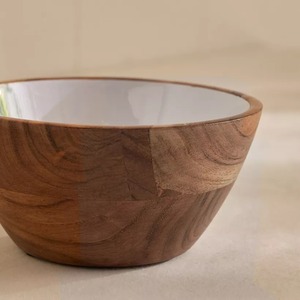 Bol en bois de qualité supérieure avec ustensiles de cuisine faits à la main pour les tables à manger, les restaurants et les fêtes de mariage à prix d'exportation - Product Image 1