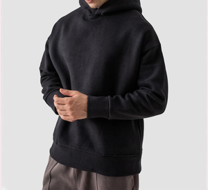 Sweat à capuche unisexe en molleton de coton épais pour l'hiver avec impression numérique de logo personnalisé, coupe moderne, style streetwear - Product Image 3