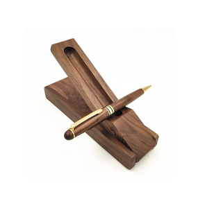 Porte-stylos/support en bois d'acacia au design unique pour bureau, décoratif et promotionnel, à prix abordable. - Product Image 1