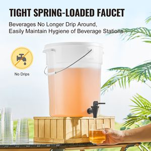 Dispenser per Bevande da 5 Galloni con Rubinetto e Coperchio, Dispenser in Plastica per Succhi, Ideale per Feste, Tè Freddo, Limonata, Succo, 220V - Product Image 3