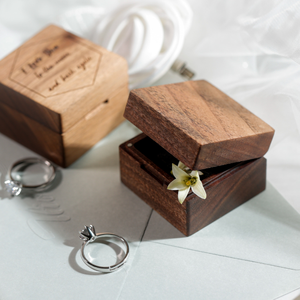 Caja para Anillo de Compromiso, Caja para Anillo de Boda, Caja para Propuesta de Matrimonio, Caja de Madera para Anillo, Caja para Anillo de Aniversario - Product Image 5