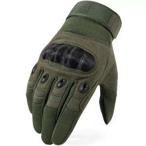 Gants tactiques en cuir pleine main de haute qualité pour les sports de plein air, le cyclisme, la chasse, l'entraînement - Antidérapants et compatibles avec les écrans tactiles - Product Image 3