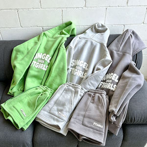 Sudadera con Capucha Extra Grande para Mujer, Manga Larga, Tejido de Algodón, Estampado de Letras en la Parte Delantera, Prenda Otoñal Transpirable con Bolsillos - Product Image 4